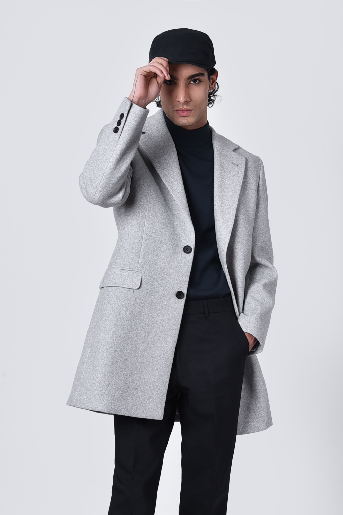 پالتو یقه انگلیسی پشمی