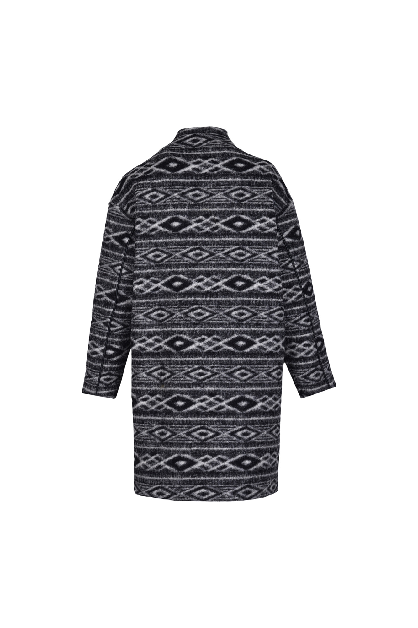 پالتو پشمی یقه ایستاده طرحدار