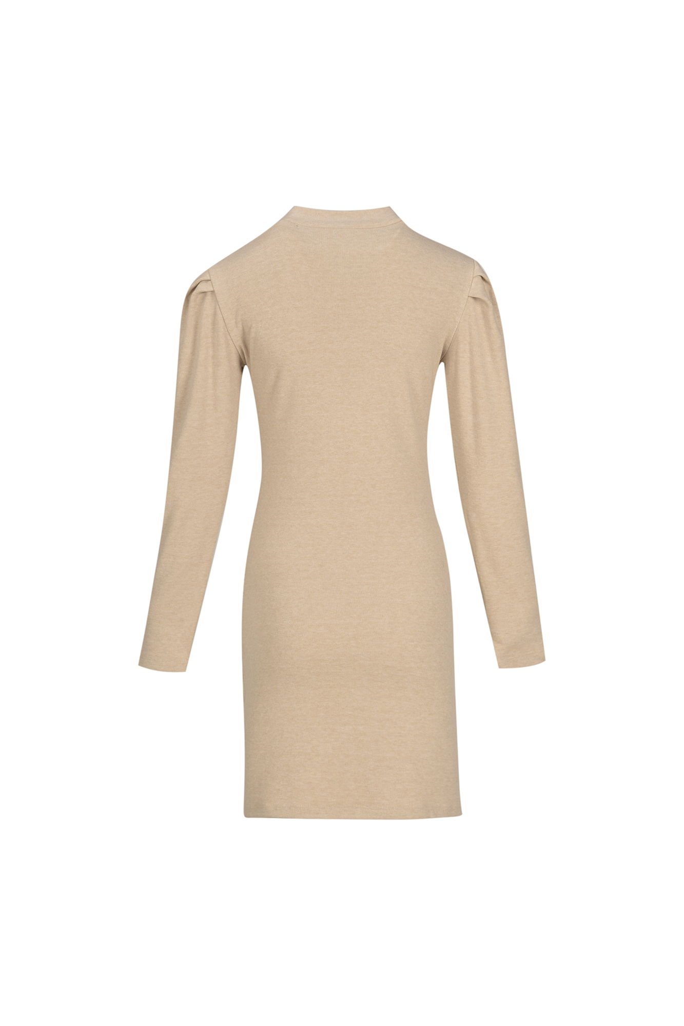 پیراهن یقه اسکی آستین چین دار