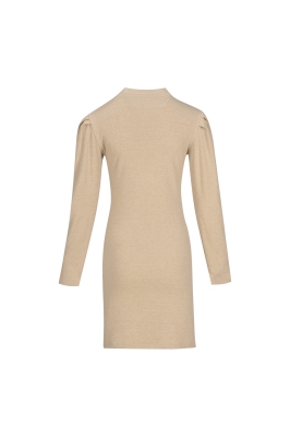 پیراهن یقه اسکی آستین چین دار