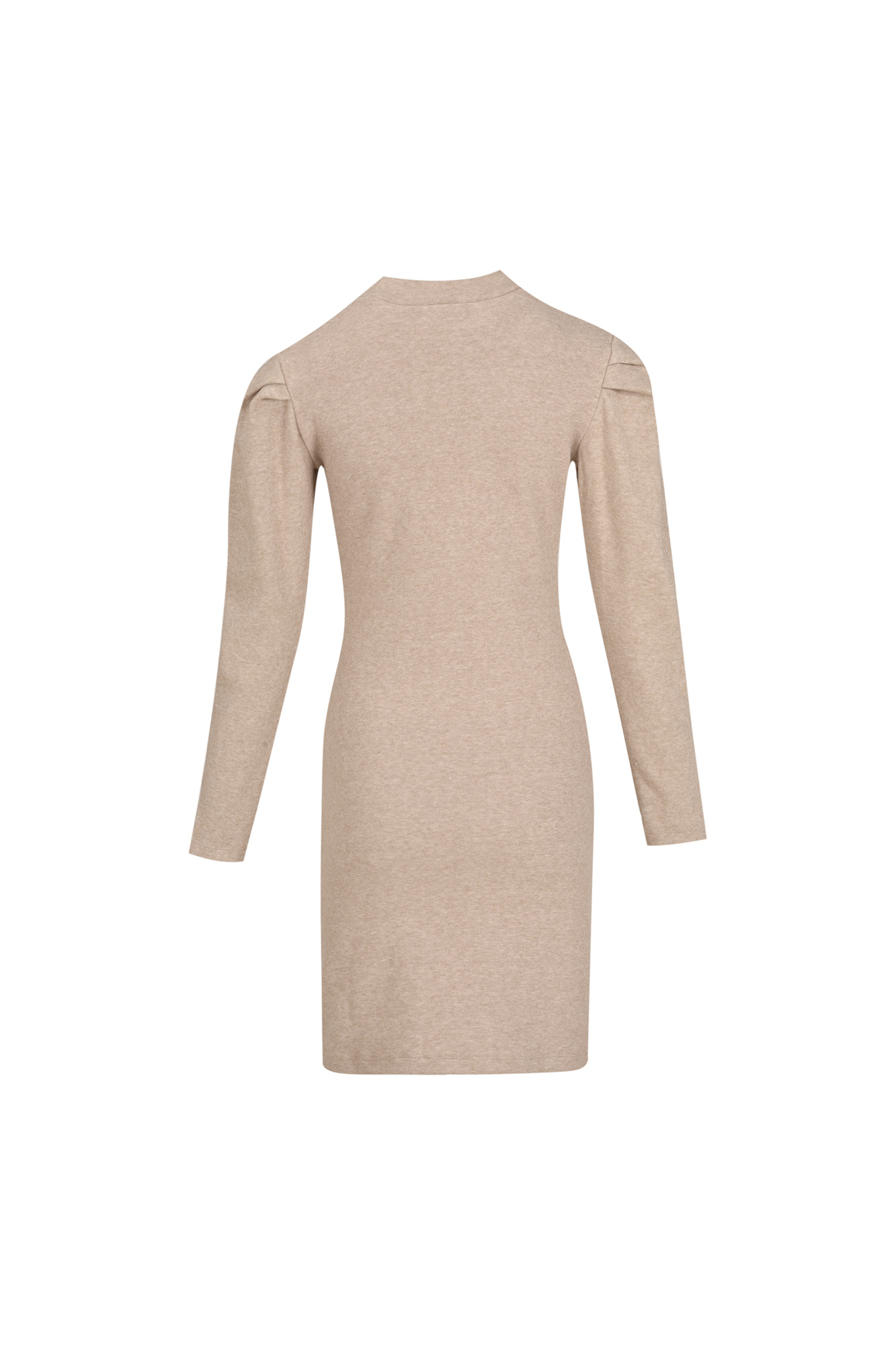 پیراهن یقه اسکی آستین چین دار