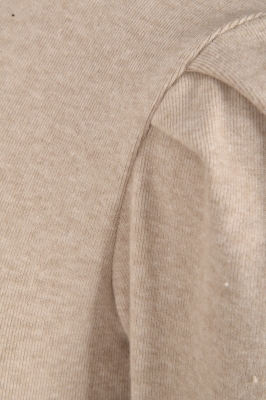 پیراهن یقه اسکی آستین چین دار