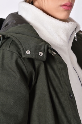 پارکا کتان ترکیبی با تدی