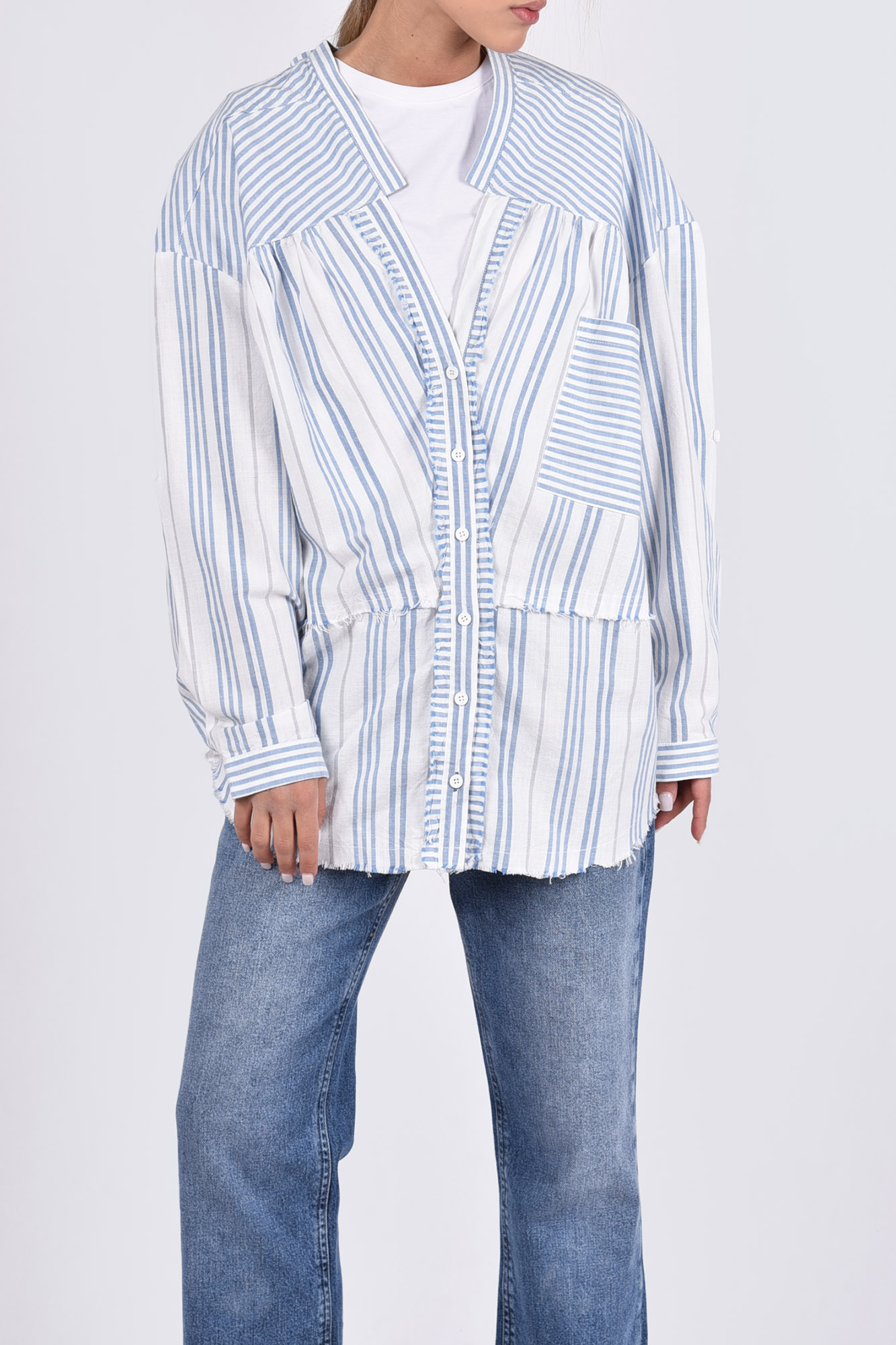 مانتو ترکیبی راه راه