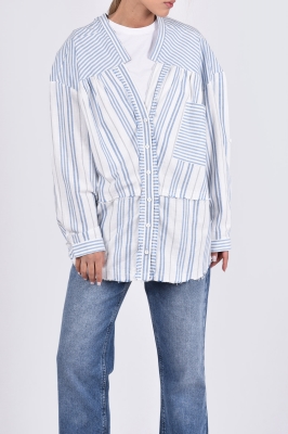 مانتو ترکیبی راه راه