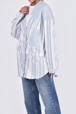 مانتو ترکیبی راه راه