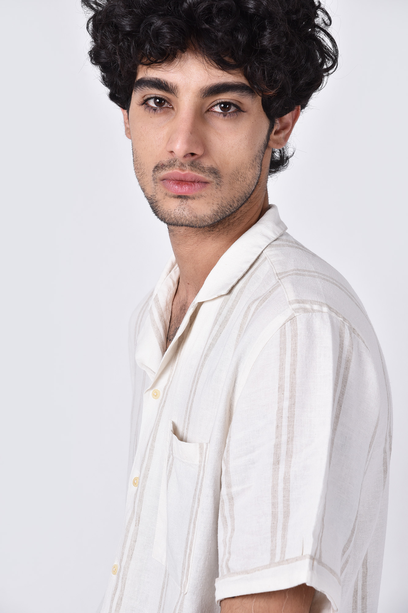 پیراهن آستین کوتاه راه راه