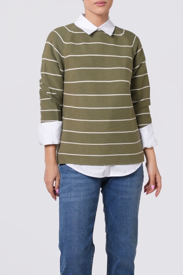 بافت آستین بلند رینگر زنانه بافت آستین بلند رینگر زنانه