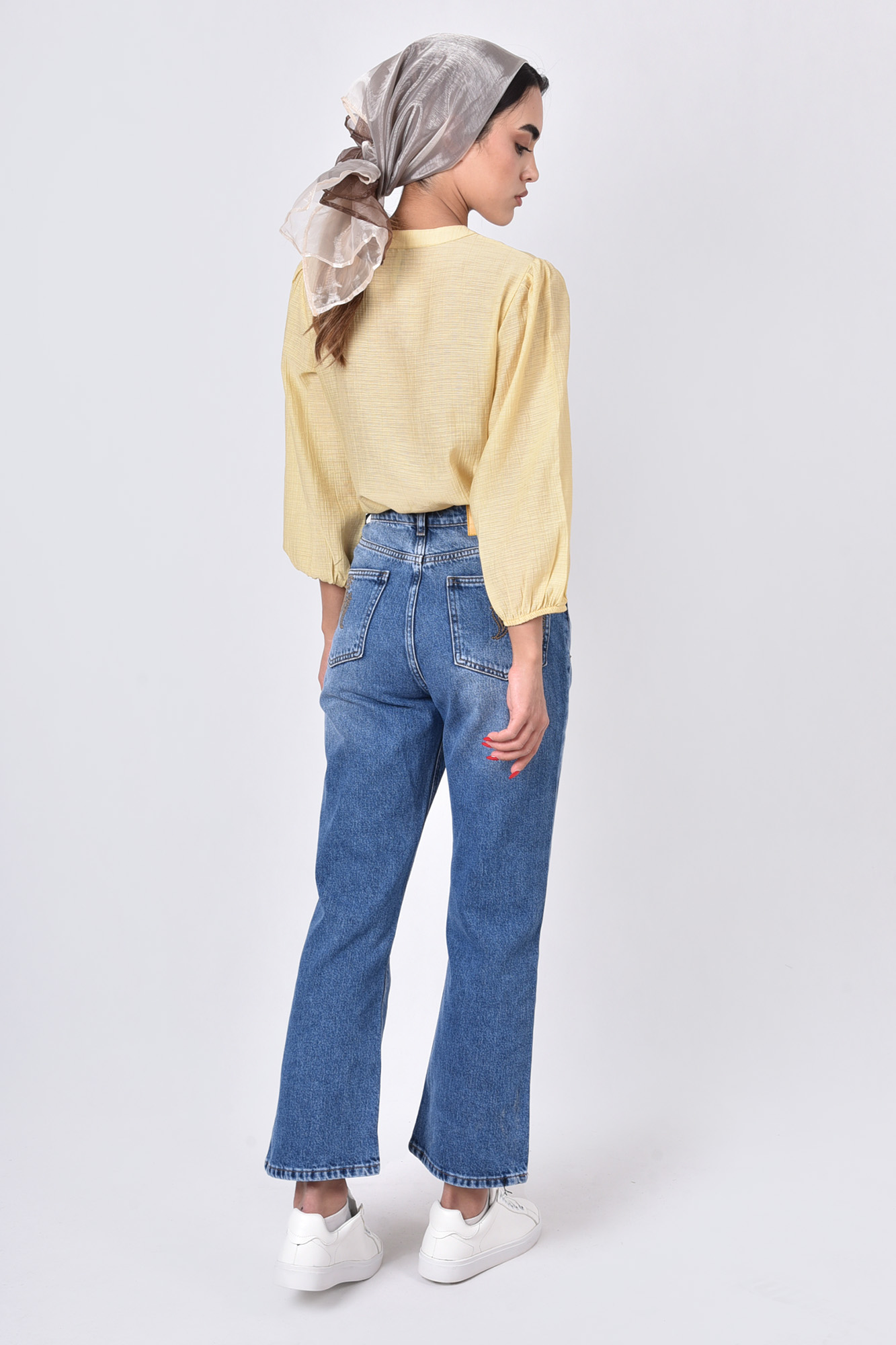 شومیز آستین بلند یقه فرنچ