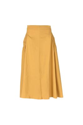 دامن لینن جیب چین دار