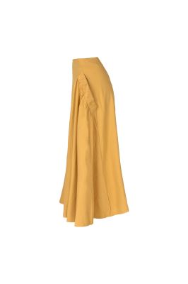 دامن لینن جیب چین دار