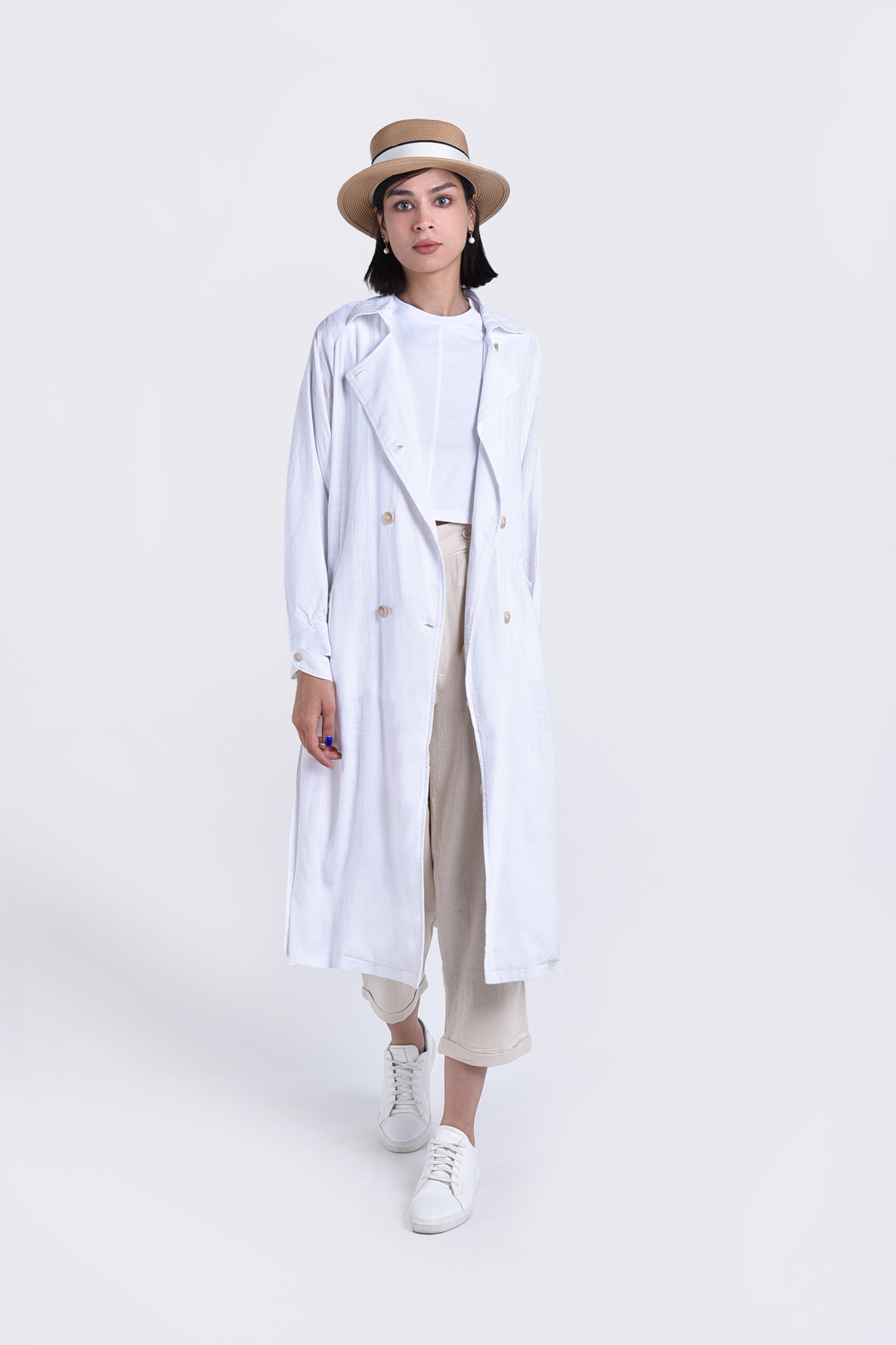 ترنچ کت لینن