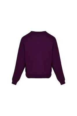 بافت یقه گرد گلدوزی دار