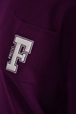 بافت یقه گرد گلدوزی دار