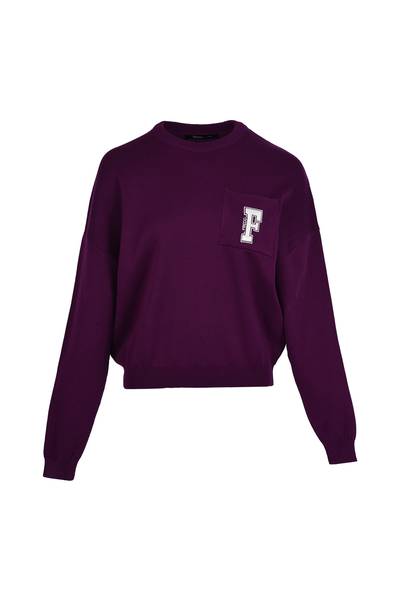 بافت یقه گرد گلدوزی دار