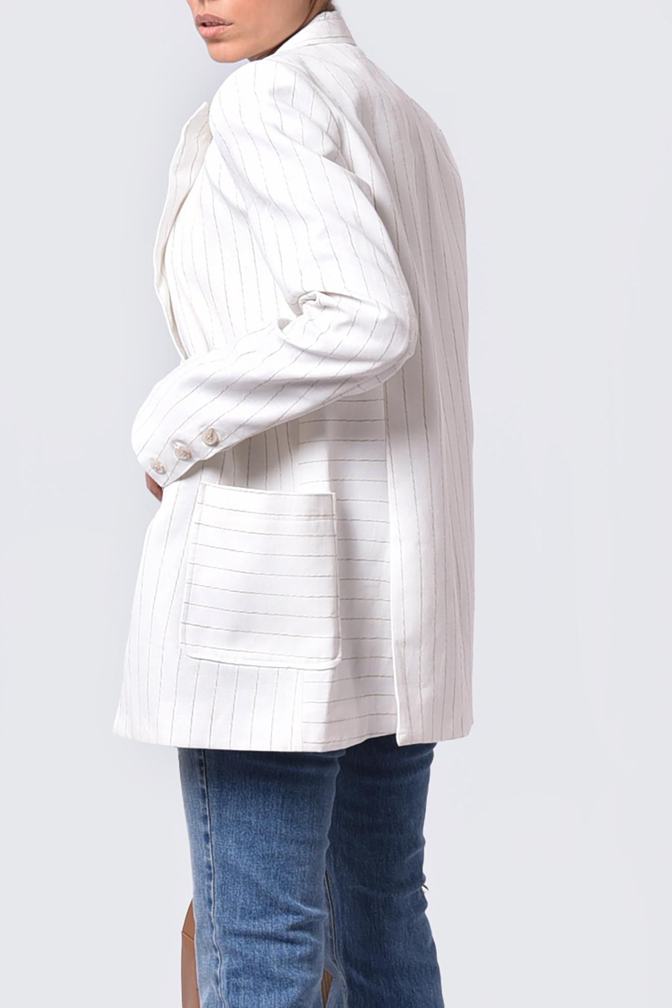 کت بلیزر راه راه آستر دار