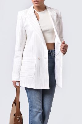 کت بلیزر راه راه آستر دار