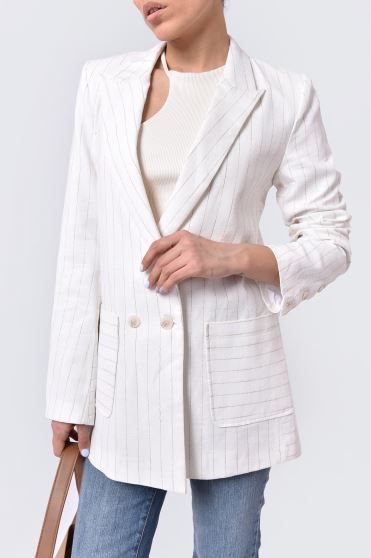 کت بلیزر راه راه آستر دار