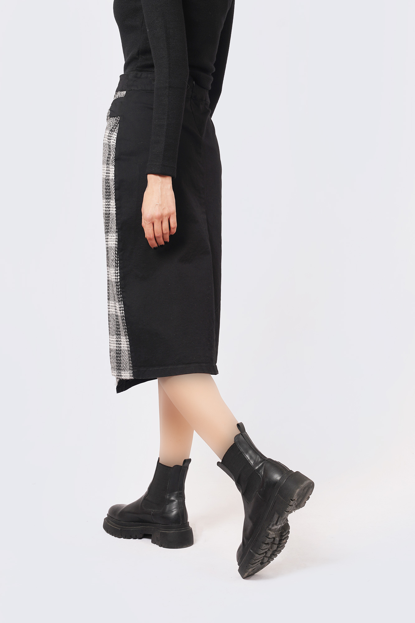 دامن ترکیبی کتان و پشمی