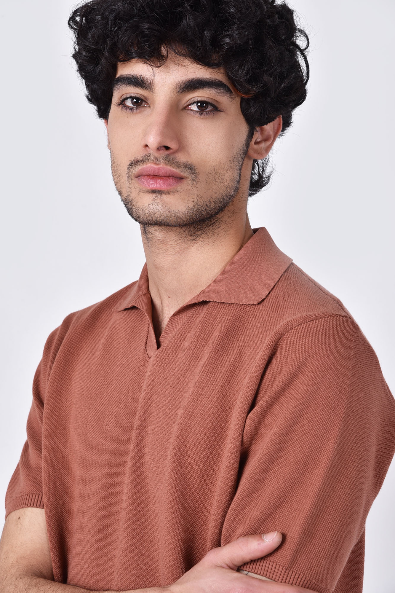 پولوشرت بافت آستین کوتاه