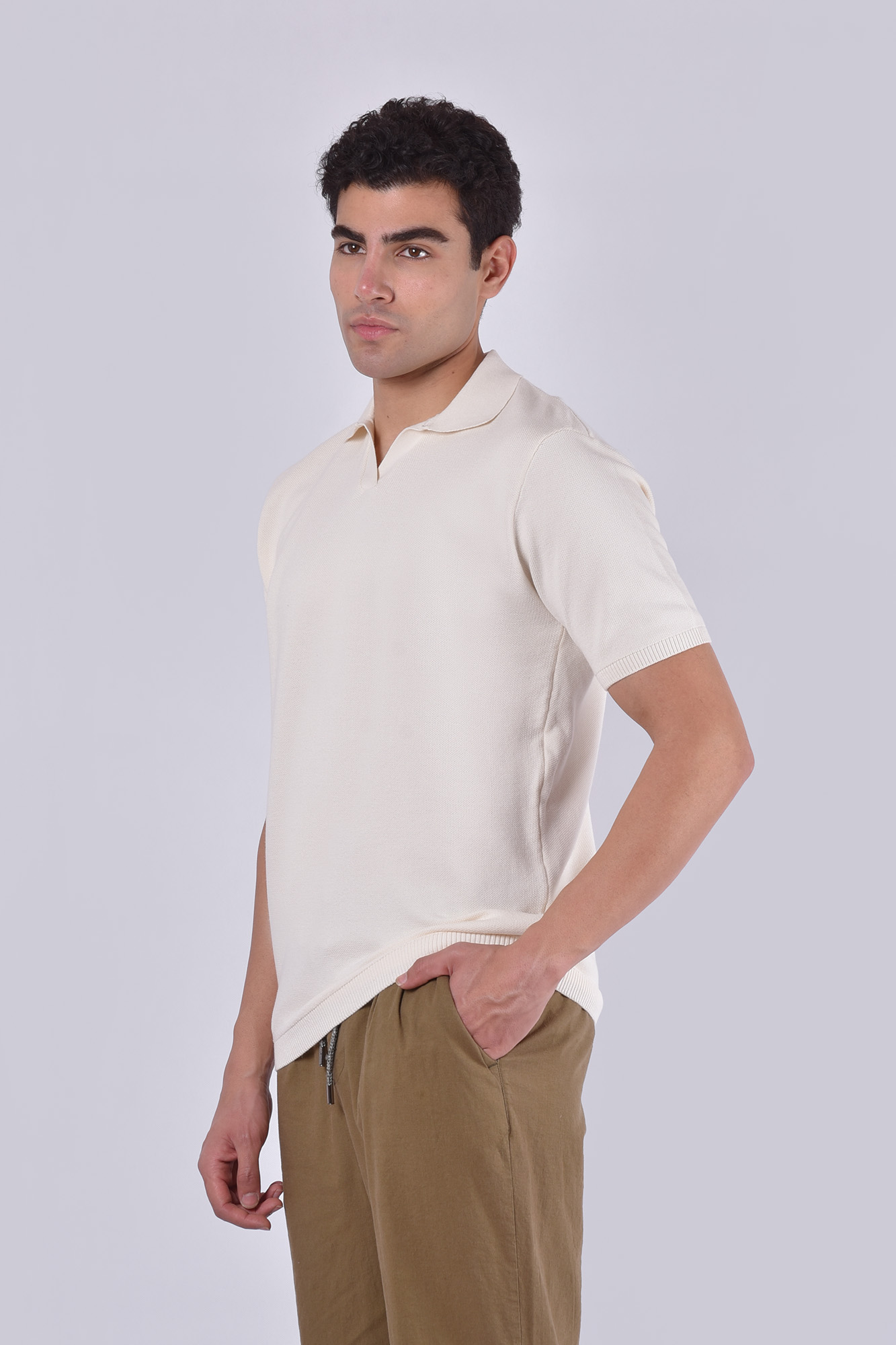 پولوشرت بافت آستین کوتاه