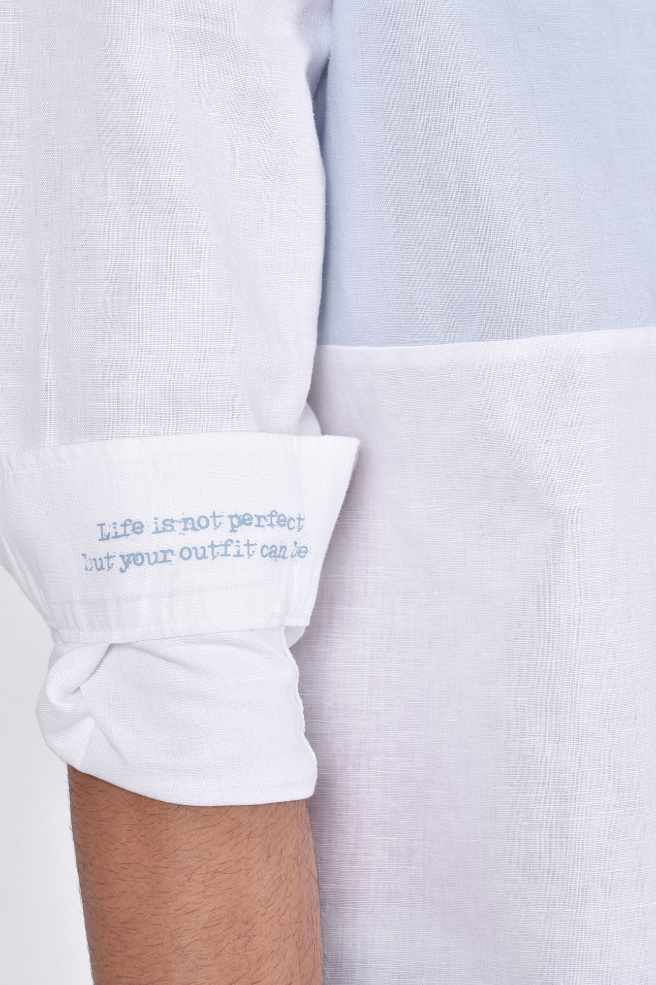 پیراهن ترکیبی دو رنگ رگولار فیت