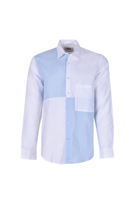 پیراهن ترکیبی دو رنگ رگولار فیت