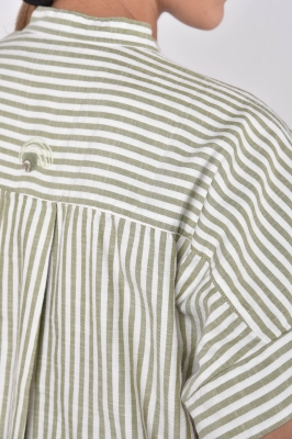 شومیز آستین کوتاه راه راه