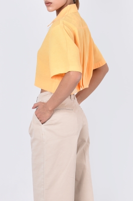 شومیز آستین کوتاه پیلی دار