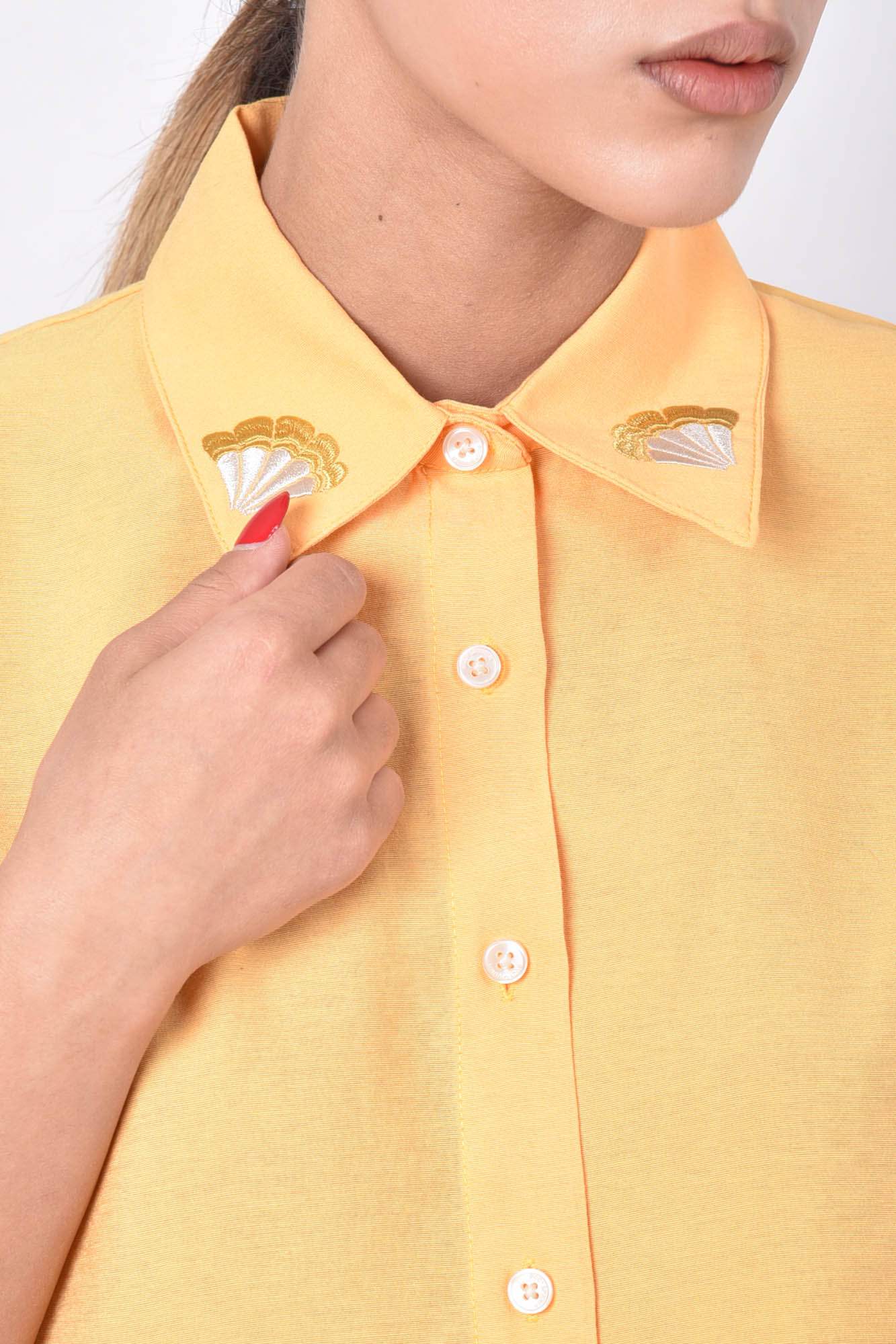 شومیز آستین کوتاه پیلی دار