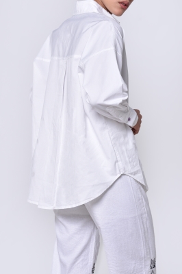 شومیز پوپلین آستین بلند بیسیک