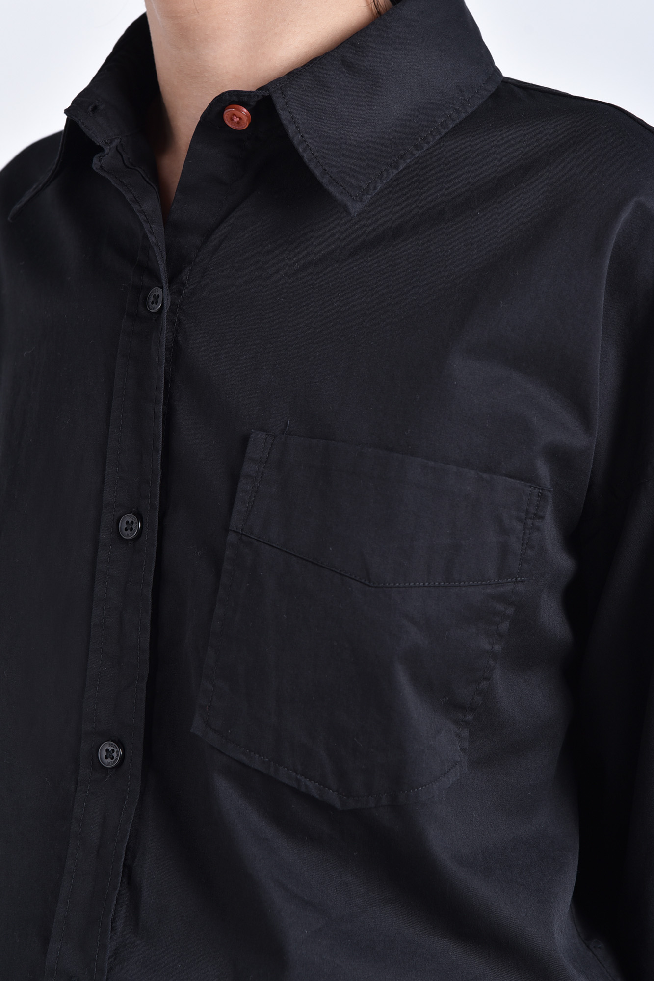 شومیز پوپلین آستین بلند بیسیک