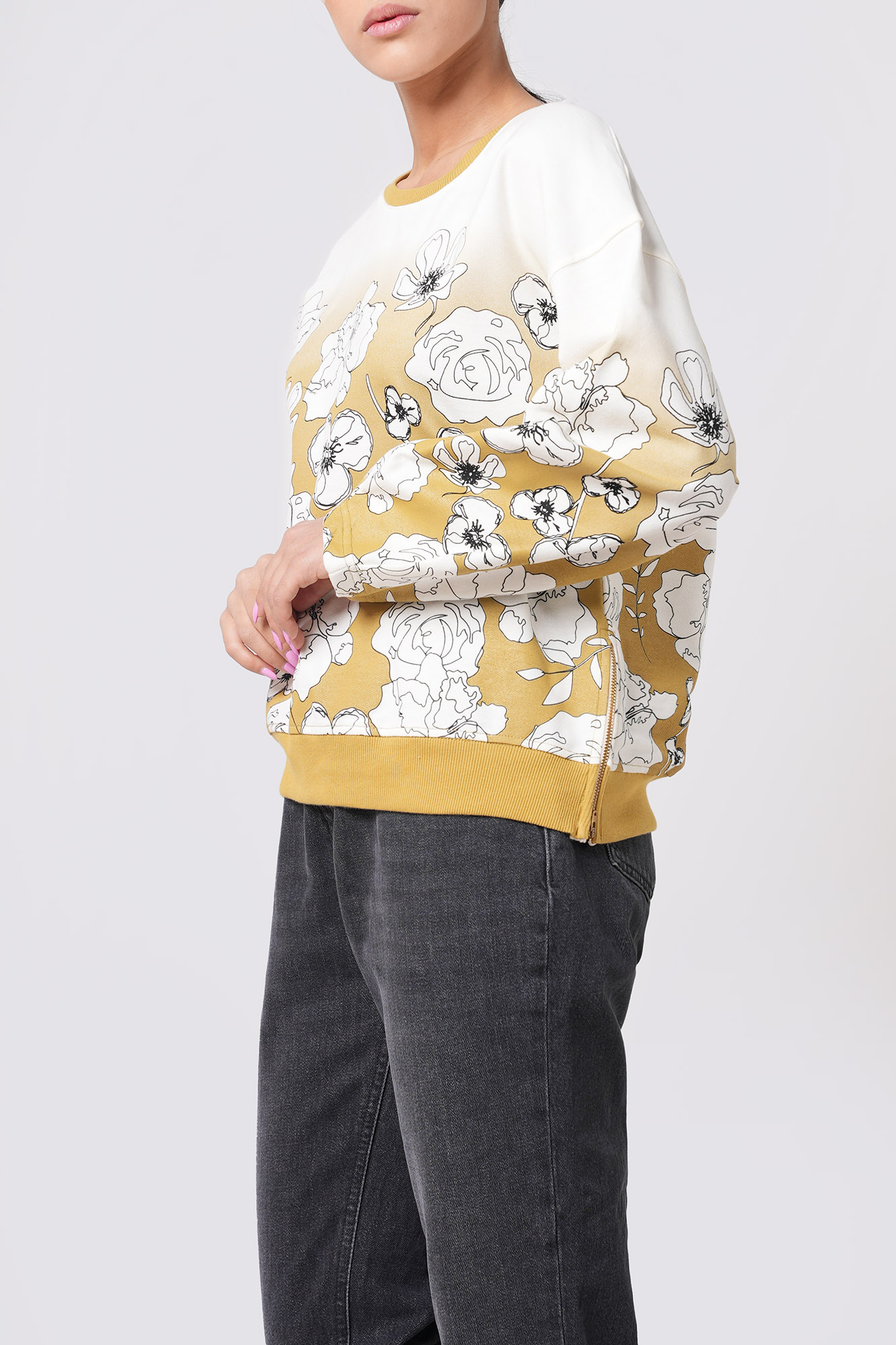 تیشرت آستین بلند دورس چاپی