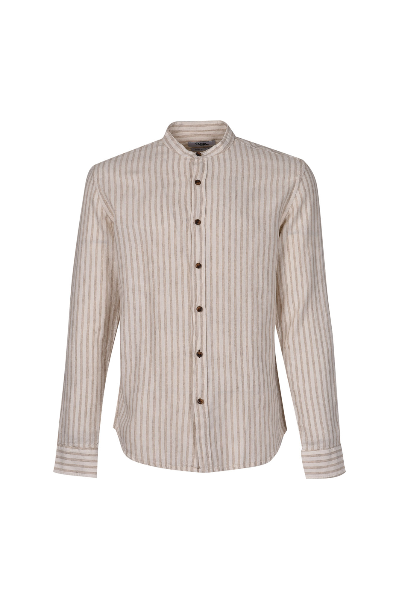 پیراهن آستین بلند یقه فرنچ راه راه