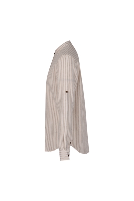 پیراهن آستین بلند یقه فرنچ راه راه