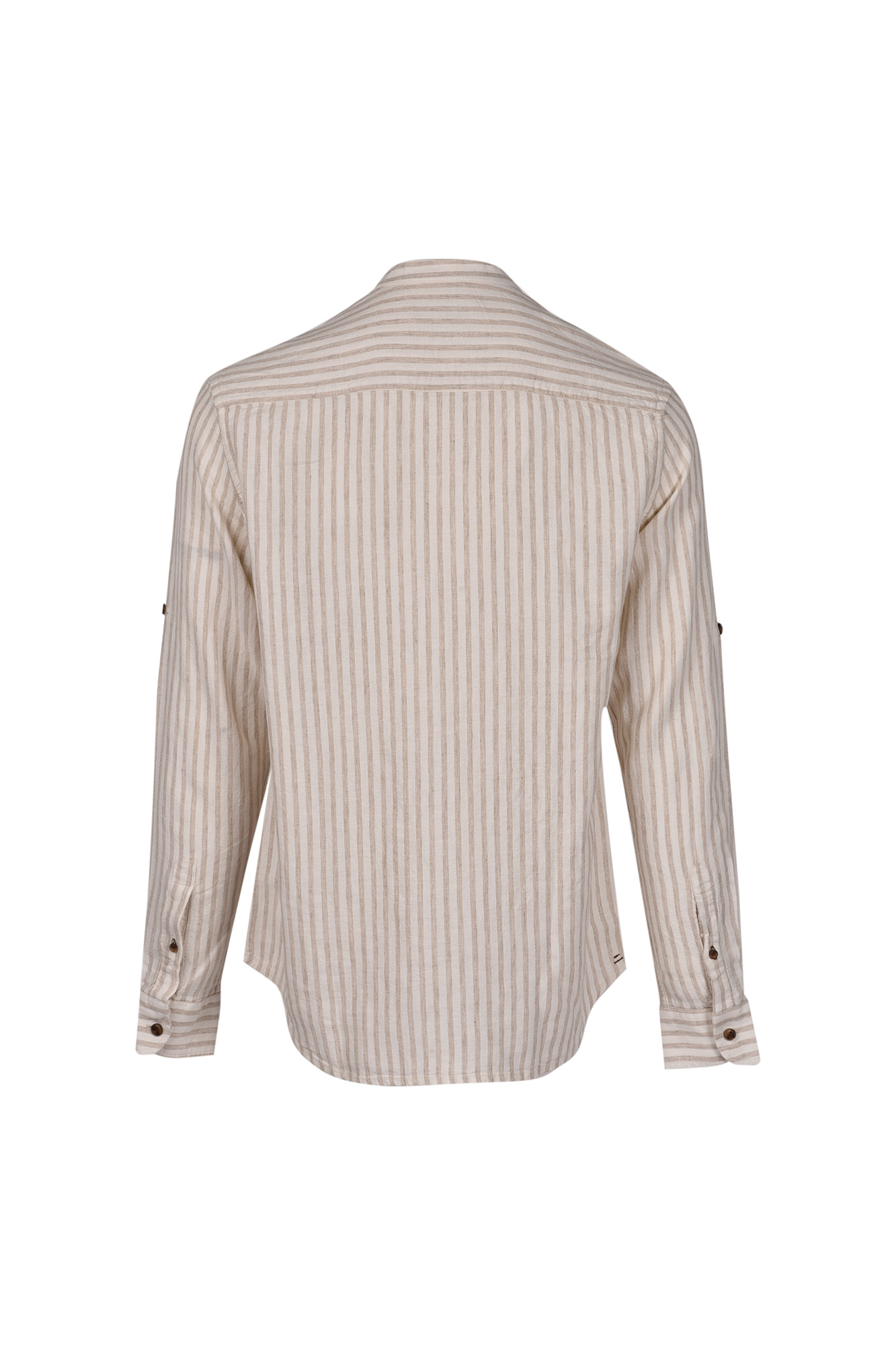 پیراهن آستین بلند یقه فرنچ راه راه