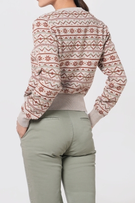 بافت ژاکارد یقه گرد