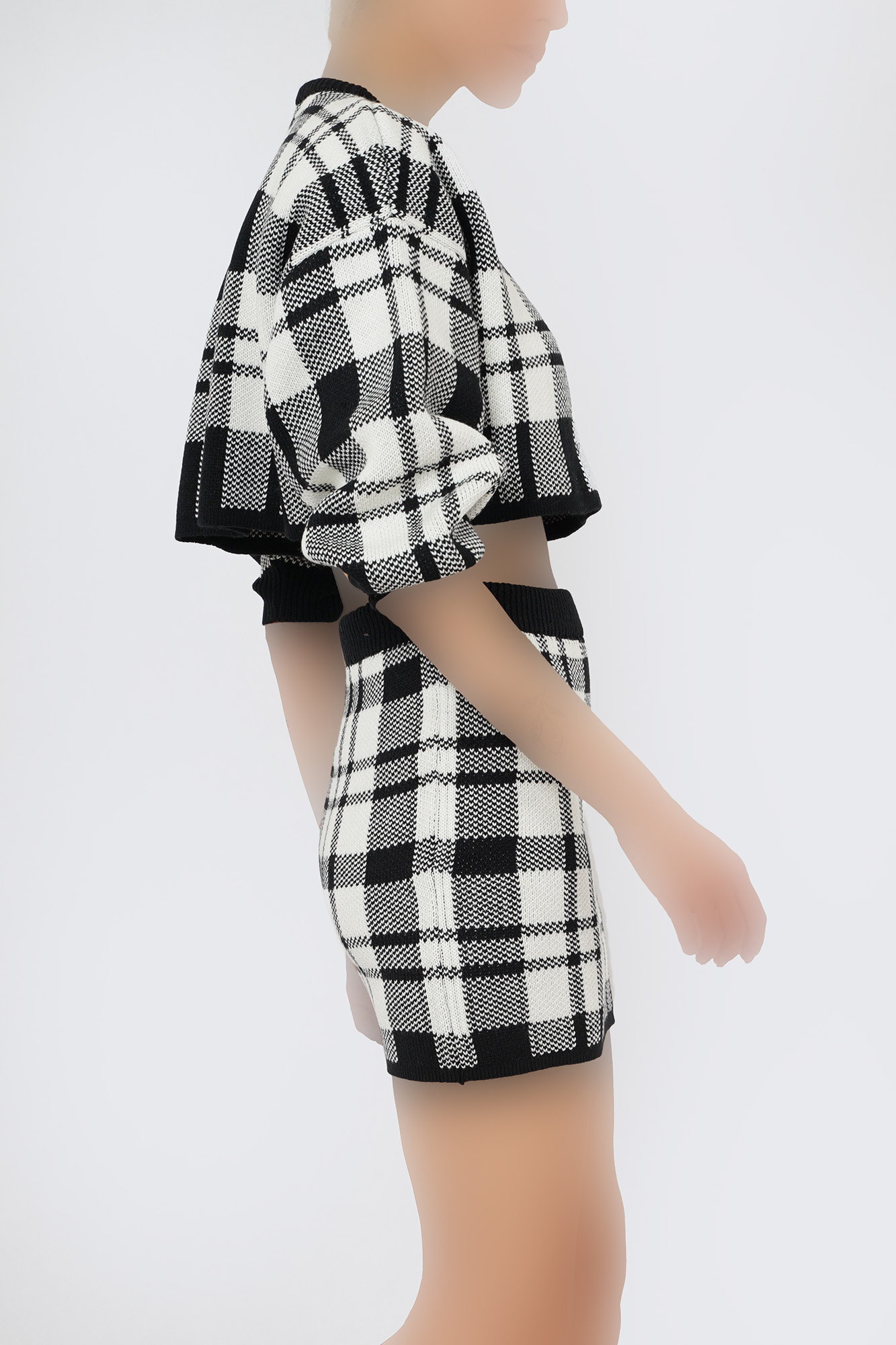 ست تیشرت و دامن بافت