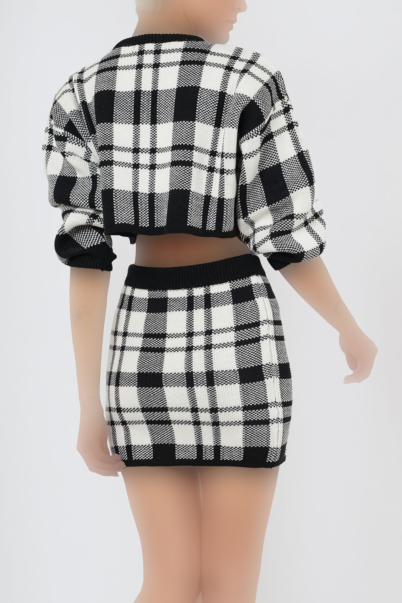 ست تیشرت و دامن بافت