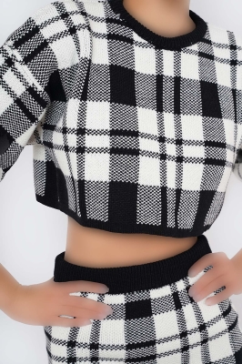 ست تیشرت و دامن بافت