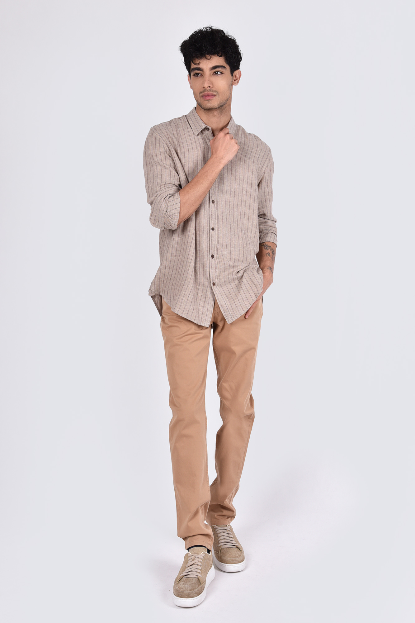 پیراهن آستین بلند راه راه