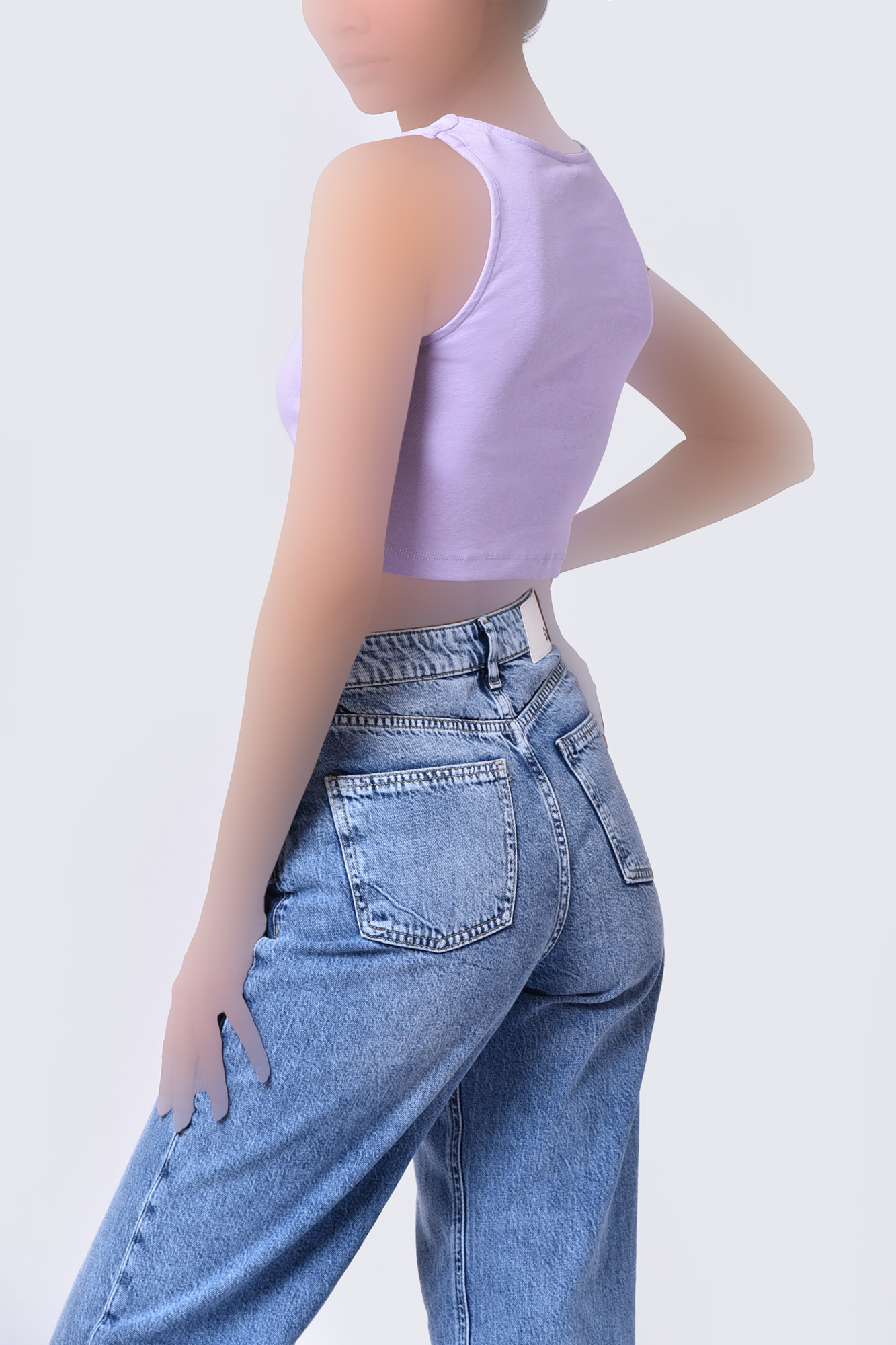 تاپ تیشرتی کراپ ساده زنانه