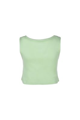 تاپ تیشرتی کراپ ساده زنانه