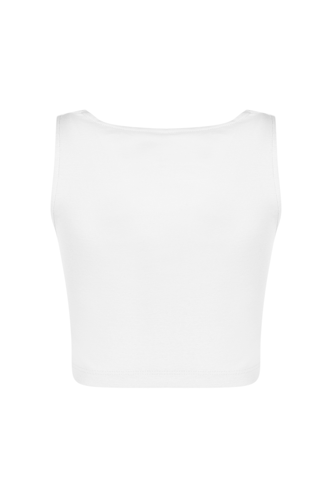 تاپ تیشرتی کراپ ساده زنانه