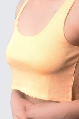 تاپ تیشرتی کراپ ساده زنانه