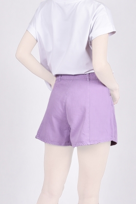 شلوارک جین پلیتد