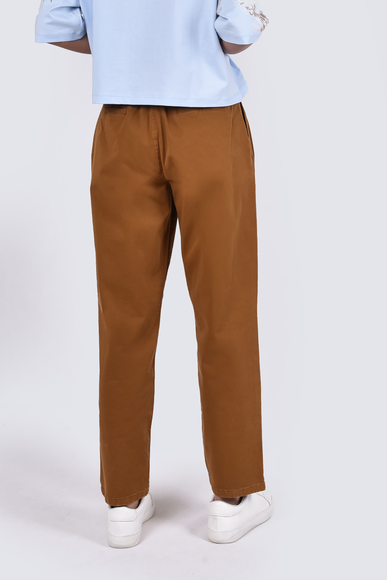 شلوار کتان واید پیلی دار