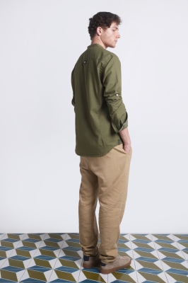 پیراهن آستین بلند یقه فرنچ جلو بسته