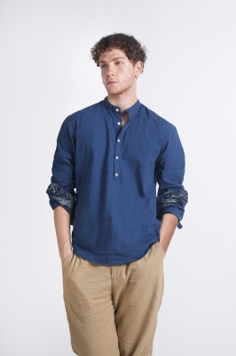 پیراهن آستین بلند یقه فرنچ جلو بسته