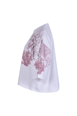 تیشرت چاپی گلدوزی دار